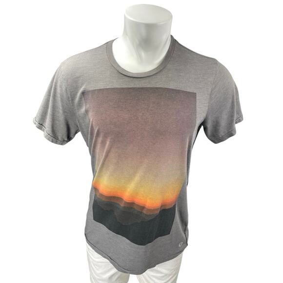 7 For All Mankind Mens Gray Crewneck Short Sleeve Graphic Tee T shirt Top Size M - Picture 1 of 4